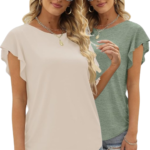 Women’s Ruffle Sleeve Tunic Tops $11 After Coupon + Code (Reg. $22) – 29 Colors