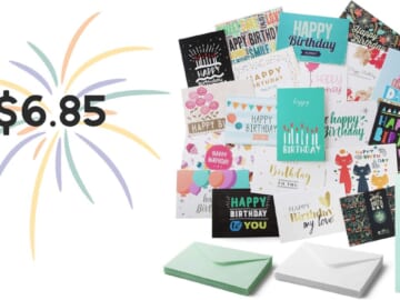 20-Pack Assorted Birthday Cards For $6.85 at Amazon