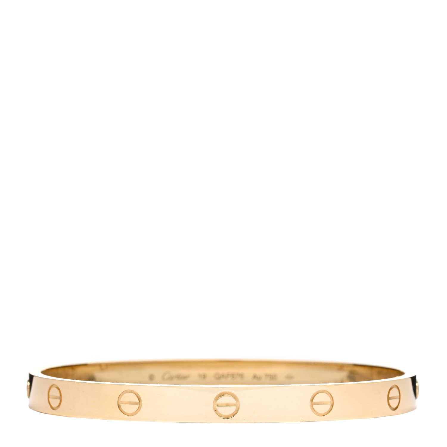 product image of CARTIER 18K Yellow Gold LOVE Bracelet 19 FASHIONPHILE