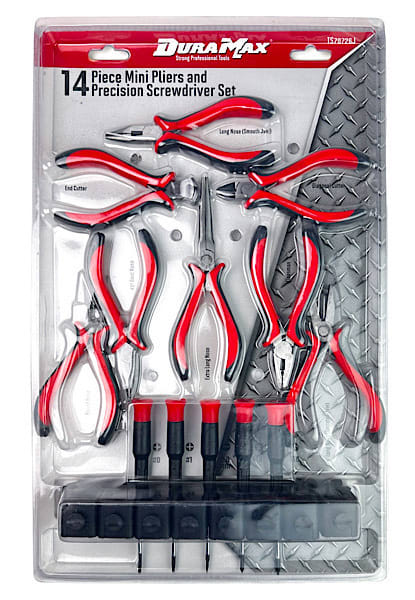 DuraMax Mini Pliers And Precision Screwdriver 14-Piece Set for $20 + free shipping