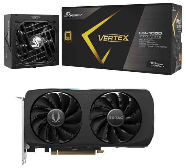 Zotac GeForce RTX 4070 Super Twin Edge 12GB Graphics Card w/ Seasonic 1000W Gold ATX Power Supply for $760 + free shipping