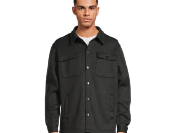George Men's Knit Fleece Shirt Jacket for $17 + free shipping w/ $35