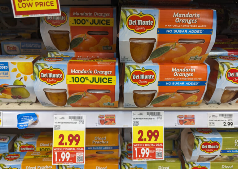 4-Packs Of Del Monte Fruit Just $1.99 At Kroger