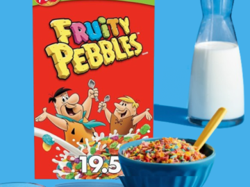 Fruity Pebbles Sweetened Rice Cereal, 19.5 oz as low as $3.39 Shipped Free (Reg. $4.60)
