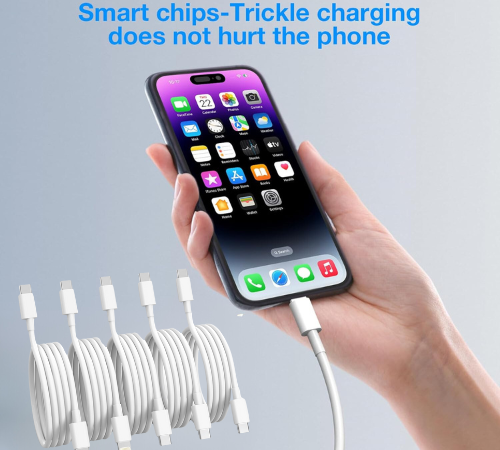 Keep your devices powered up and ready to go with these Fast Charger Cables for iPhone, 5-Pack for just $4.99 After Code (Reg. $9.99) – $1/charger!