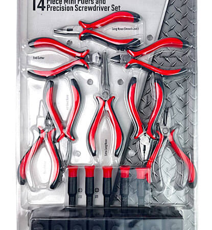 DuraMax Mini Pliers And Precision Screwdriver 14-Piece Set for $15 + free shipping