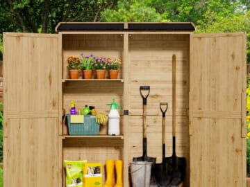 55" x 17" x 64" Outdoor Storage Shed for $150 + $59.99 s&h