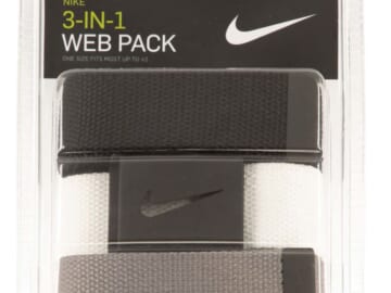 Nike Men's Web Belt 3-Pack for $19 + free shipping