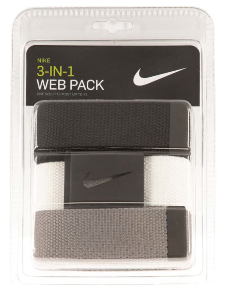Nike Men's Web Belt 3-Pack for $19 + free shipping