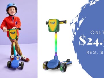 Crayola Kids 3-Wheel Kick Scooter Only $24.50 at Kohl’s (reg. $49)