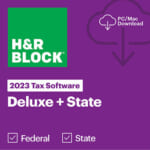 H&R Block Tax Software Deluxe Federal + State 2023 (PC/Mac Download) for $30