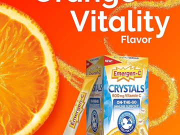 Emergen-C Crystals 56-Count On-The-Go Immune Support Supplement Powder Packs as low as $11.99 After Coupon (Reg. $24) + Free Shipping – 21¢/Packet