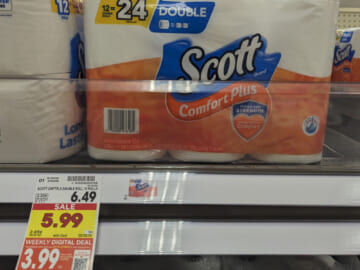 Grab Scott Comfort Plus Toilet Paper For Only $3.99 At Kroger