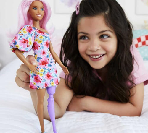 Barbie Fashionistas Doll with Pink Hair & Prosthetic Leg $5 (Reg. $11)