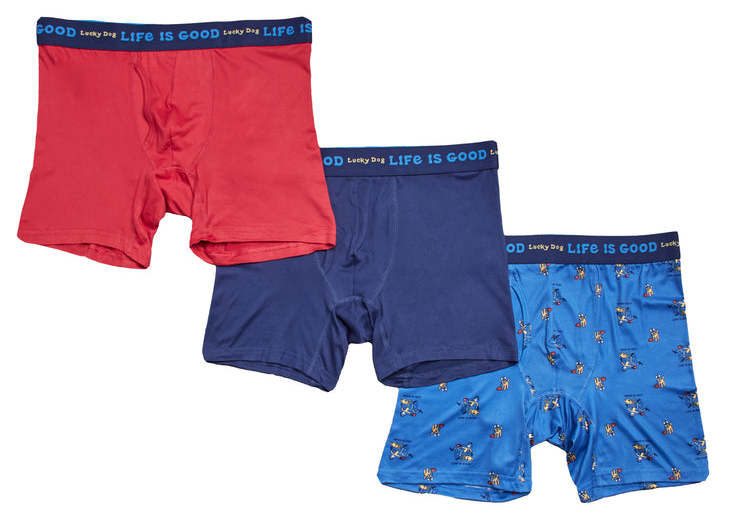 Life Is Good Men's Super Soft Boxer Briefs 3-Pack for $20 for 2 + free shipping