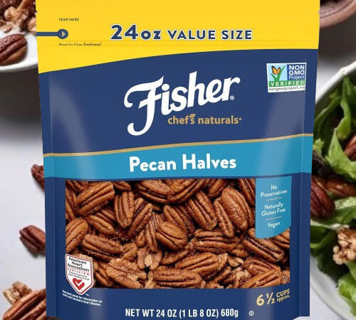 Fisher Chef’s Naturals Pecan Halves, 24oz as low as $9.63 After Coupon (Reg. $18.37) + Free Shipping – Unsalted, Raw