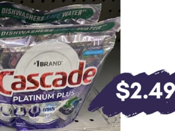 $2.49 Cascade Platinum Plus Dishwasher Pacs | Kroger Mega Deal