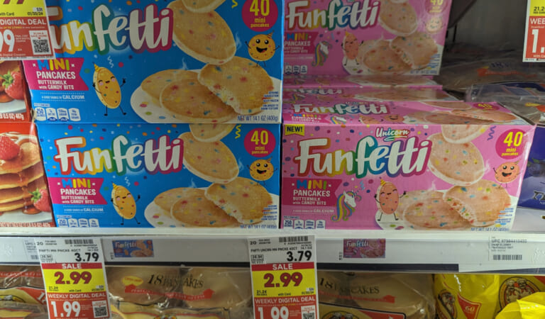 Pick Up Funfetti Frozen Mini Pancakes For As Low As $1.99 Per Box At Kroger