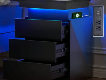 Monvane Modern LED Nightstand for $90 + free shipping