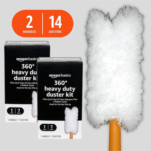 Amazon Basics 360 Heavy Duty Duster 16-Count Kit as low as $7.20 Shipped Free (Reg. $14.70) – $3.60/Pack – 7 Dusters + 1 Handle
