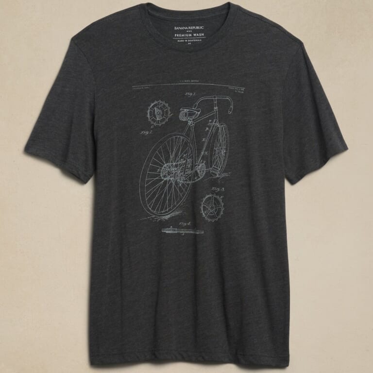 Banana Republic Factory Men's Bicycle Diagram Graphic T-Shirt for $8.40 in cart + free shipping w/ $50