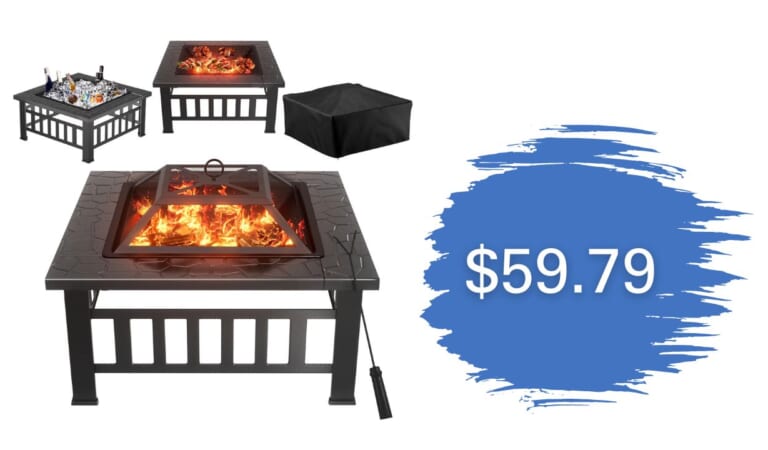 Walmart | 32-Inch Patio Fire Pit Table $59.79 (reg. $90)