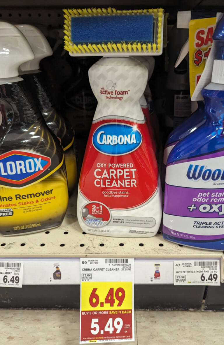 Carbona Carpet Cleaner As Low As $3.49 At Kroger (Regular Price $6.49)