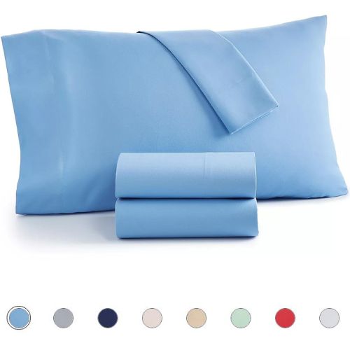 Home Design Easy Care Solid Microfiber Sheet 4-Piece Set $18 (Reg. $45)  – Any Size, 8 Colors
