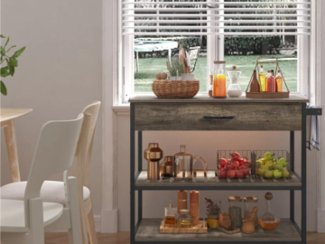 Enhance your cooking and serving experiences with Yaheetech 3-Tier Rolling Kitchen Island on Wheels for just $108.99 Shipped Free (Reg. $163.99)