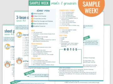 FREE Week of Menu Planning Completely Done for You!