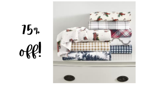 75% Home Decorators Flannel Sheets at Home Depot!