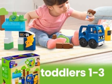 MEGA BLOKS Fisher-Price Toddler 34-Piece Charge & Go Bus Building Blocks $7.87 (Reg. $17) – Amazon Exclusive