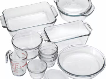 Anchor Hocking Oven Basics 15-Piece Glass Bakeware Set for $30 + free shipping