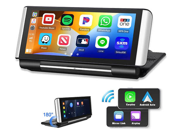 6.8" Foldable Car Display w/ Apple CarPlay & Android Auto Support for $96 + $5.99 s&h