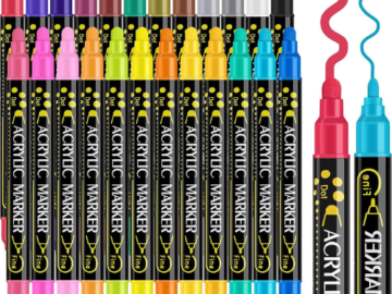 Today Only! Dual Tip Acrylic Paint 24 Colors Pen Markers $11.98 (Reg. $19.99)
