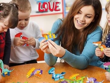 Valentine’s Dinosaur Building Kits, 24 Pack $13.76 After Coupon (Reg. $18) – 57¢/Pack, Prizes for Kids Classroom