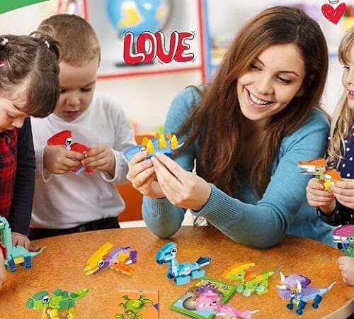 Valentine’s Dinosaur Building Kits, 24 Pack $13.76 After Coupon (Reg. $18) – 57¢/Pack, Prizes for Kids Classroom
