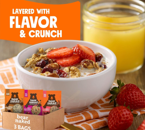 Bear Naked 3-Count Granola Cereal Variety Pack as low as $11.36 After Coupon (Reg. $18) + Free Shipping – $3.79/Bag