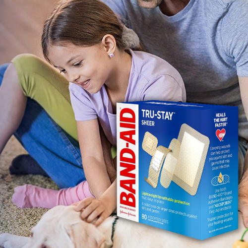 Band-Aid 80-Count Tru-Stay Sheer Adhesive Bandages as low as $2.99/Box when you buy 4 (Reg. $5.21) + Free Shipping – 4¢/Bandage