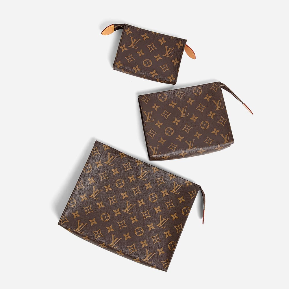 comparing louis vuitton toiletry pouch sizes at FASHIONPHILE