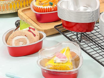 Heart Shaped 50 Count Cake Pans with Lids $9.24 After Coupon + Code (Reg. $20) – 18¢/Pan