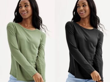 Juniors' SO® Long Sleeve Crew Tee