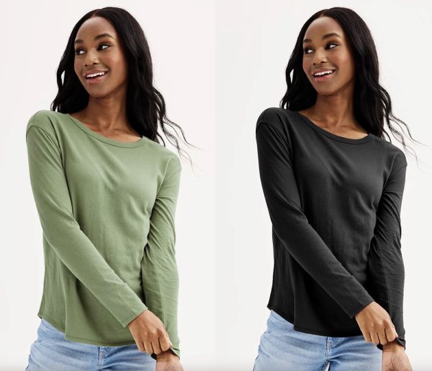 Juniors' SO® Long Sleeve Crew Tee