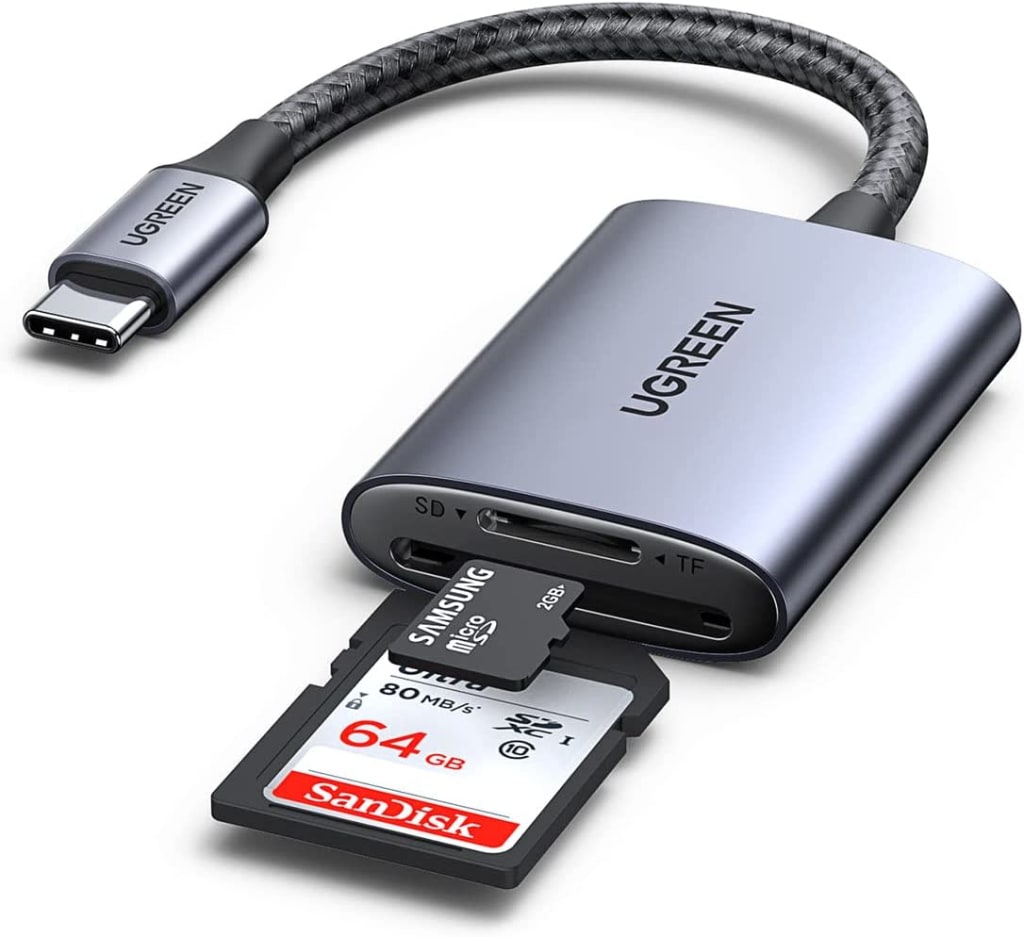 Ugreen 2-in-1 USB-C SD Card Reader for $10 + $3.99 s&h