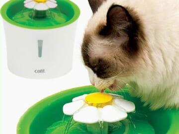 Cat Drinking Water Fountain with Triple Action Filter, 3L $16.54 (Reg. $39)