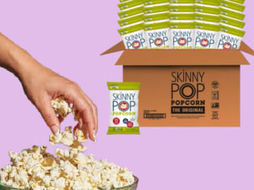 SkinnyPop Original Popcorn Snack Size Bags, 30-Pack as low as $12.04 After Coupon (Reg. $24) + Free Shipping – $0.40 each