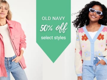 Old Navy | 50% Off Select Styles For The Family