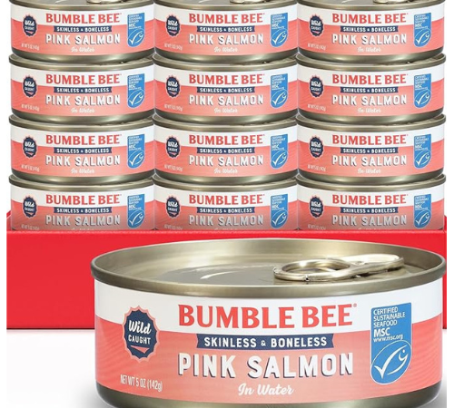 Bumble Bee 12-Pack Skinless & Boneless Canned Pink Salmon in Water, 5-Oz Cans as low as $17.16 Shipped Free (Reg. $35.88) – $1.43/Can