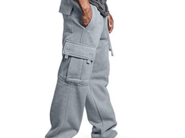 Vvcloth Men's Loose Fit Cargo Sweatpants for $10 + $5 s&h