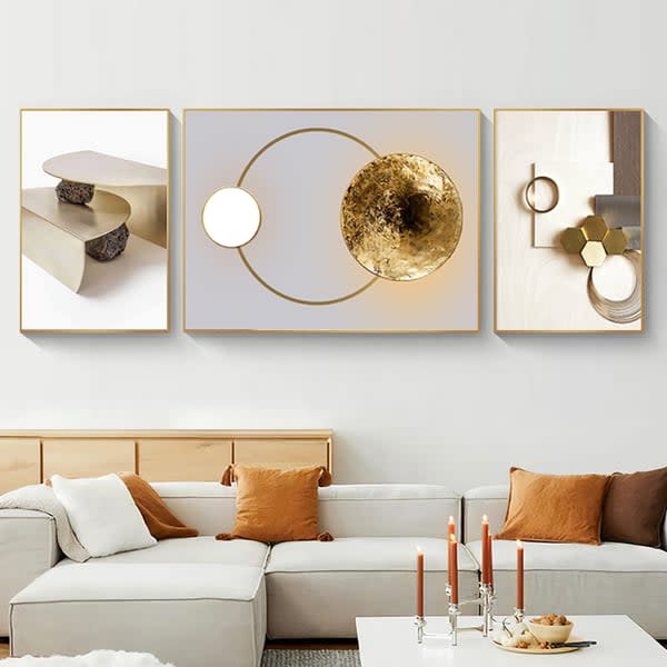 3-Piece Geometric Abstract Wall Decor Set for $111 + free shipping
